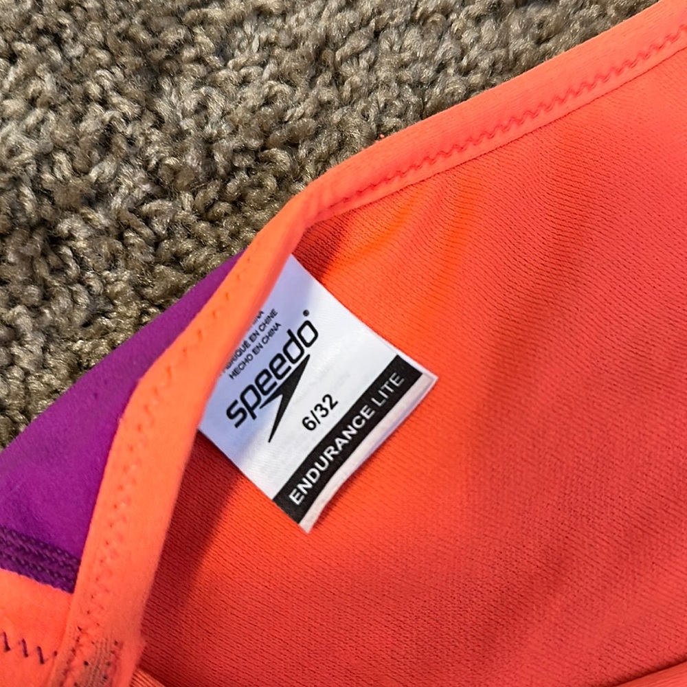 Purple and Orange One Piece Speedo